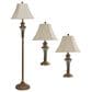 Flair Industries Moraga Table and Floor Lamp Set in Brown (Set of 3), , large