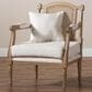 Baxton Studio Clemence Arm Chair in Ivory, , large