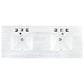 James Martin Vanities De Soto 72" Double Bathroom Vanity in Bright White with 3 cm Arctic Fall Solid Surface Top and Rectangular Sinks, , large
