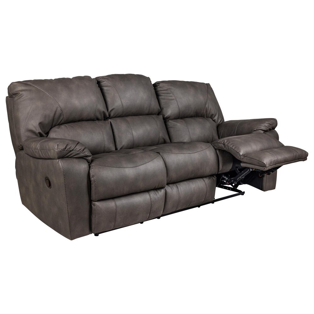 HomeStretch Rhino Manual Reclining Sofa in Pewter, , large