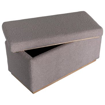 Linden Boulevard Blanche Rectangular Ottoman with Storage in Light Grey, , large