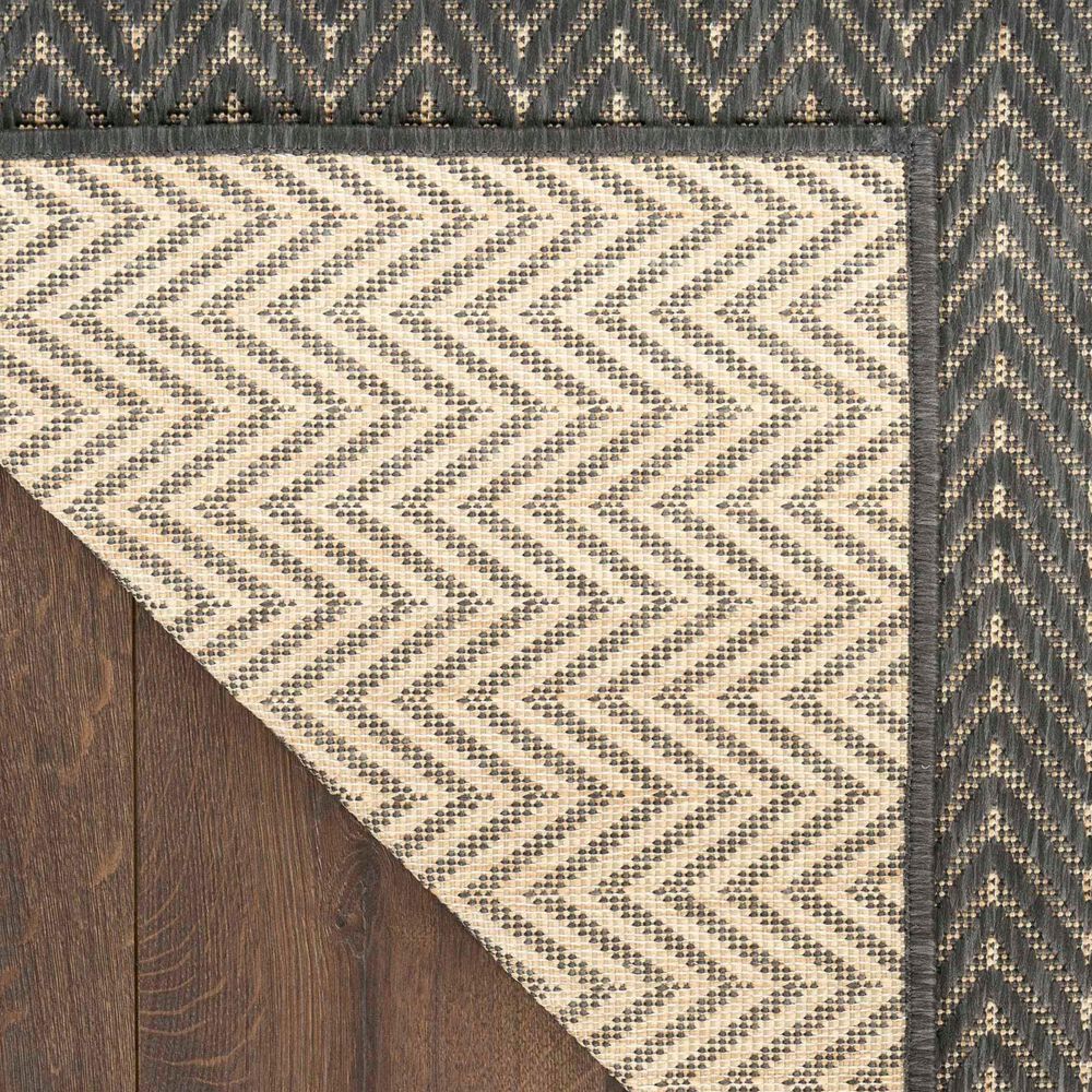 Nourison Horizon HOZ02 Charcoal 8&#39; x 10&#39; Indoor/Outdoor Area Rug, , large