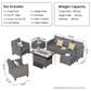 HOMLUX 6-Piece Outdoor Furniture Set  in Dark Gray, , large