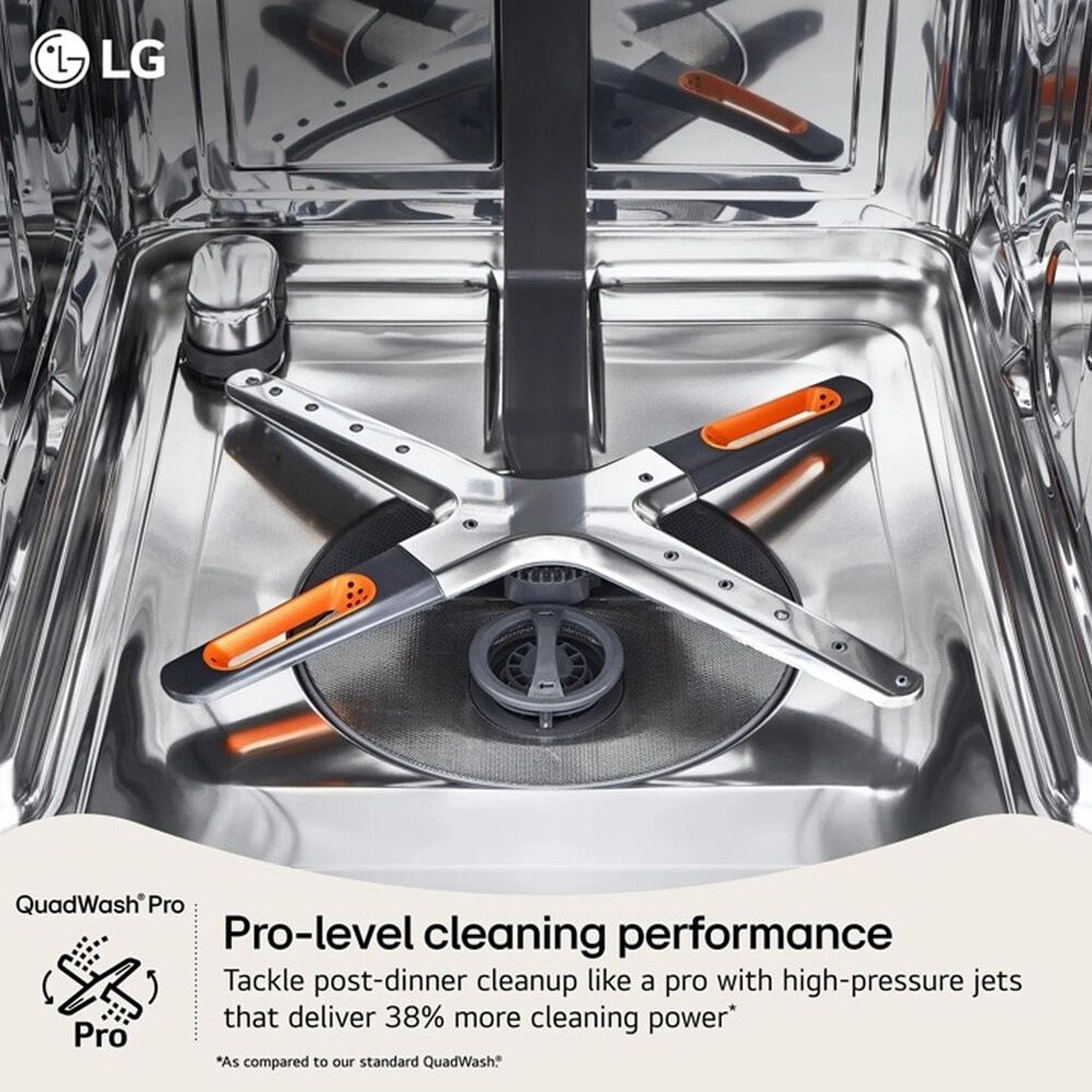 LG 24&quot; Built-In Pocket Handle Dishwasher with 3rd Rack in Black Stainless Steel, , large