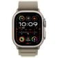 Apple Watch Ultra 2 GPS Cellular 49mm Titanium Case and Olive Alpine Loop Band - Small with 1-Year AppleCare+, , large