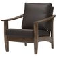Baxton Studio Pierce Lounge Chair with Walnut Frame in Dark Brown, , large