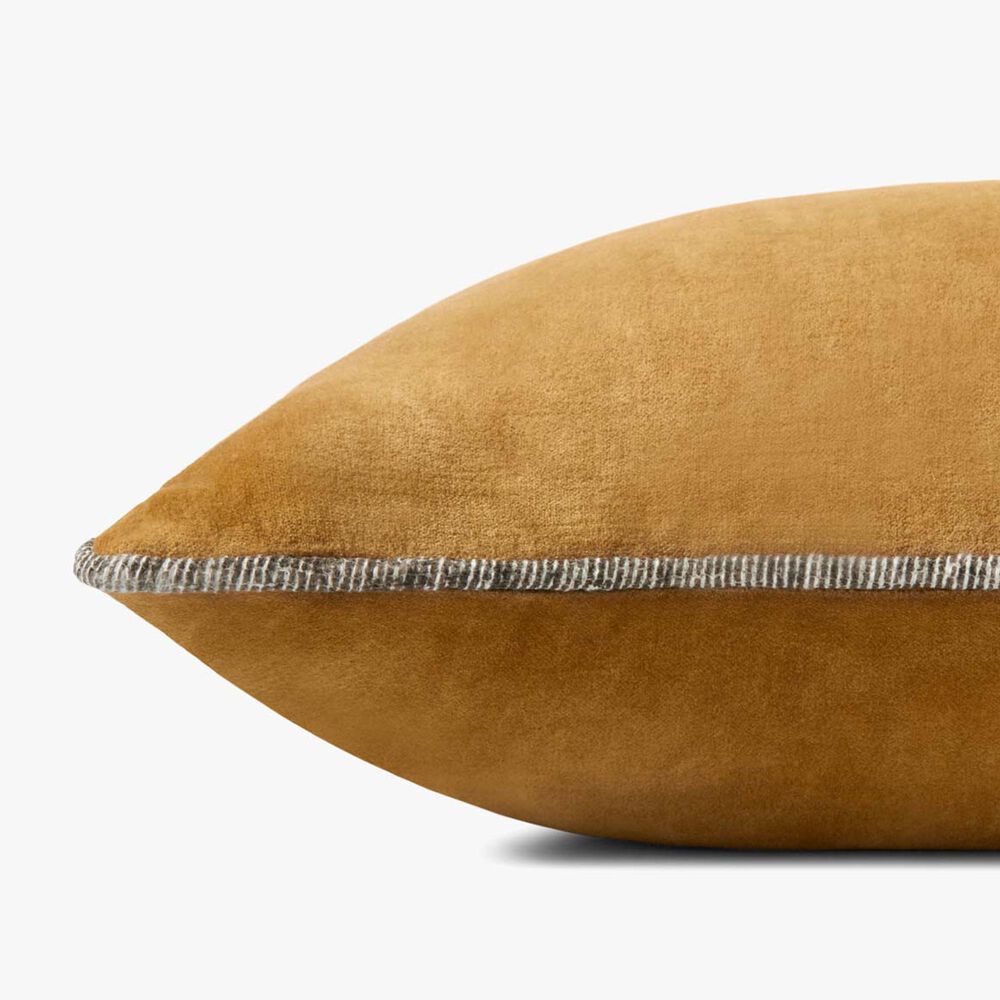 Loloi Liza 13&quot; x 21&quot; Lumbar Throw Pillow in Gold, , large