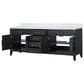 Lexora Home Laurel 84" Double Bathroom Vanity in Black Oak with White Carrara Marble Top and Rectangular Sinks, , large