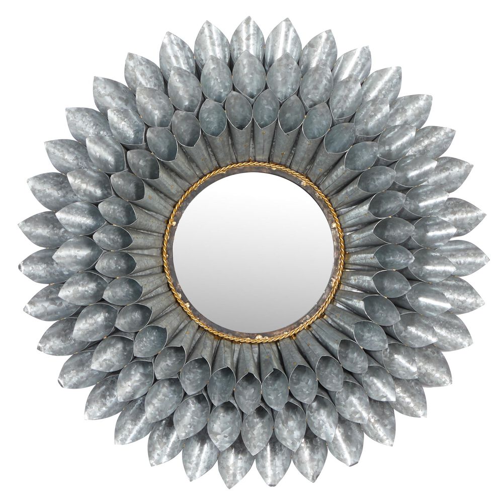 Maple and Jade 32" Metal Wall Mirror in Multi Colored, , large