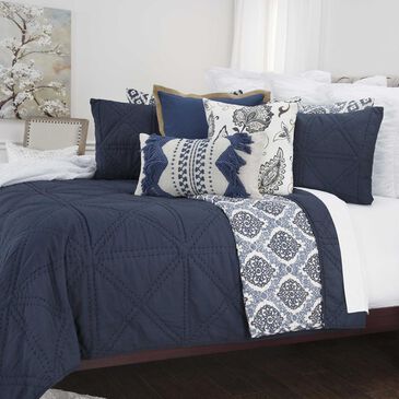 Rizzy Home Simpson 90" x 92" Quilt Set in Indigo, , large