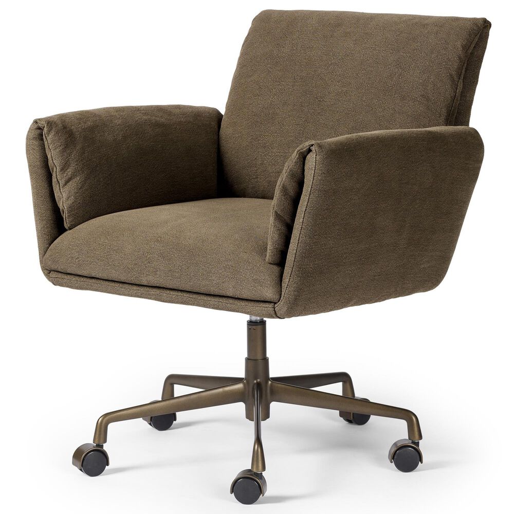 Four Hands Salerno Desk Chair in Antique Brass, , large