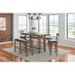 Golden Wave Furniture Benton 6-Piece Rectangular Dining Set in Pecan Brown, , large