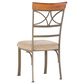 Linon Home Decor Hamilton Side Chair in Medium Cherry, Matte Pewter and Bronze, , large