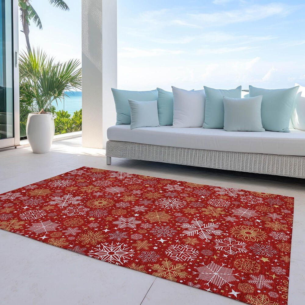 Dalyn Rug Company Wonderland WN31 5&#39; x 7&#39;6&quot; Red Indoor/Outdoor Area Rug, , large