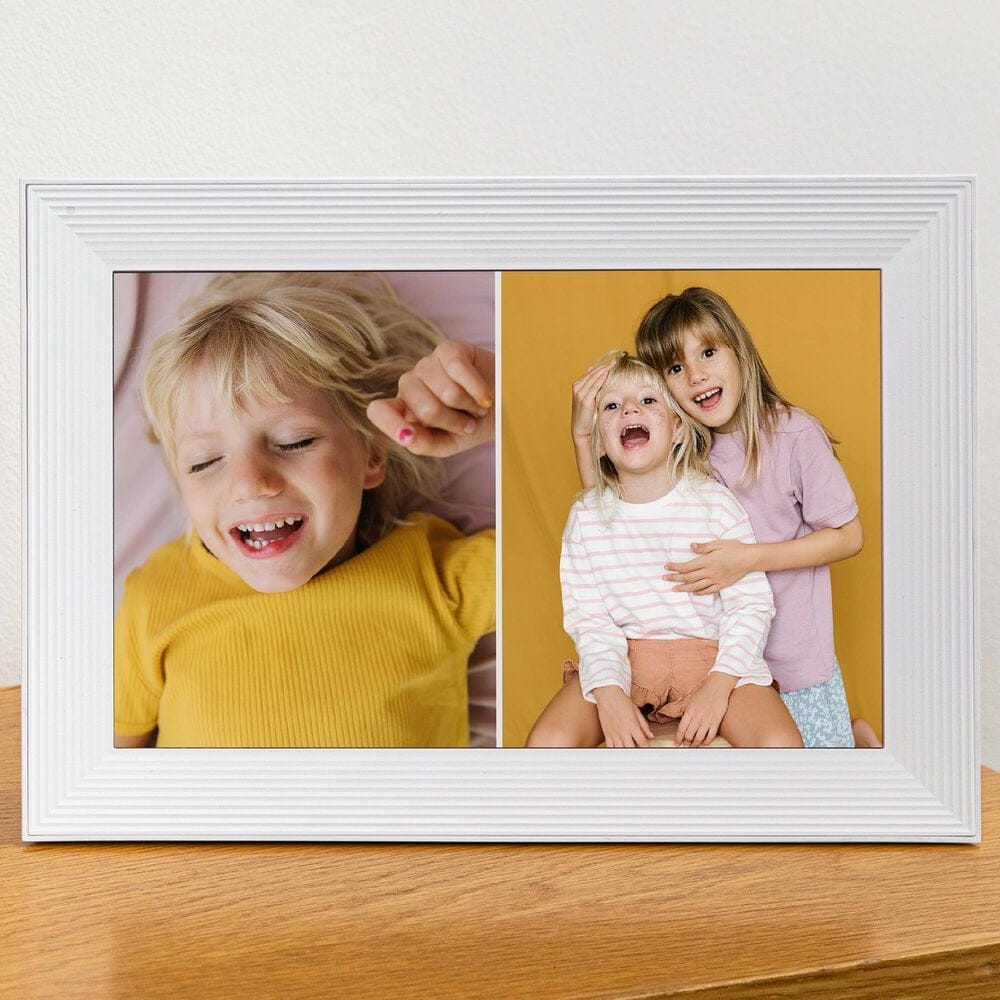 Aura Carver 10" Digital Wi-Fi Photo Frame in Chalk, , large