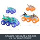 Hot Wheels 4-Pack Monster Trucks Power Smashers Toy Truck and Big Rig in Multicolor, , large