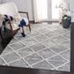 Safavieh Martha Stewart Lucia Shag  4" x 6" White and Light Grey Area Rug, , large