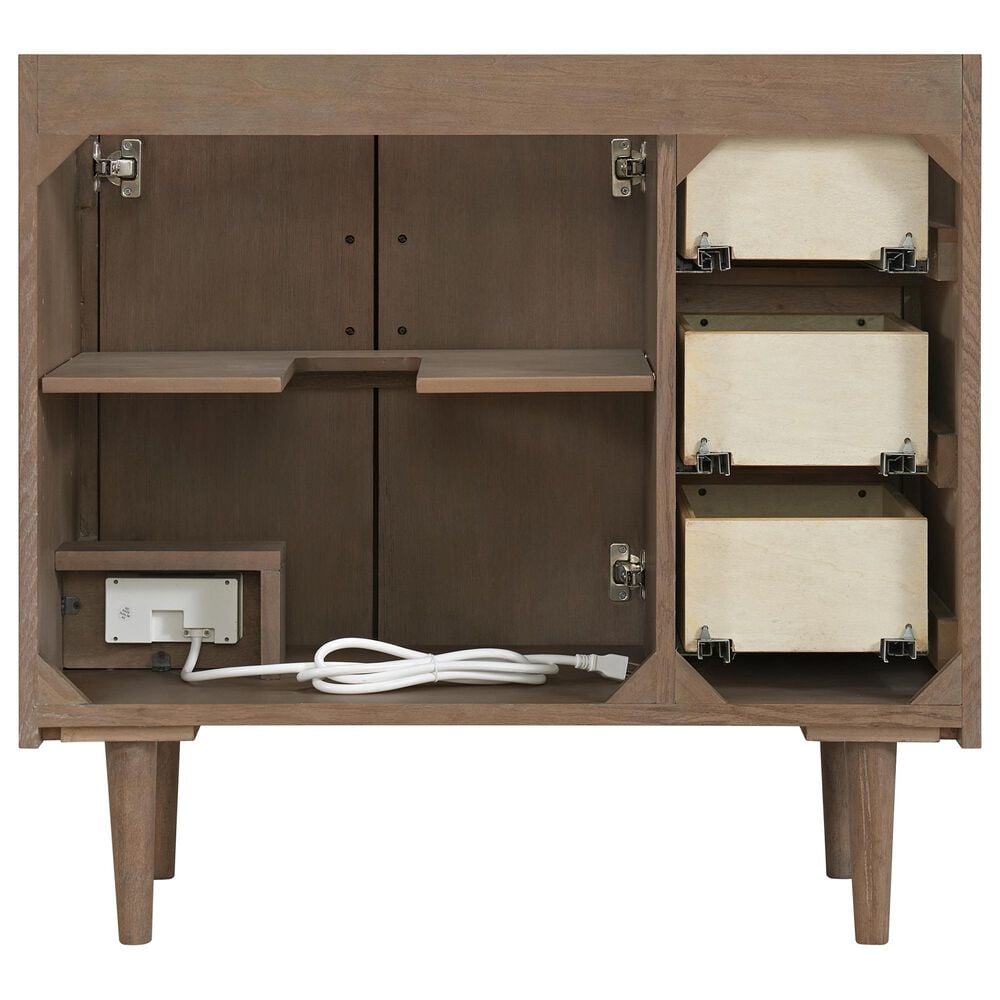 37B Mertola 36" Single Bathroom Vanity Cabinet in Walnut Drift with White Composite Stone Top and Backsplash, , large