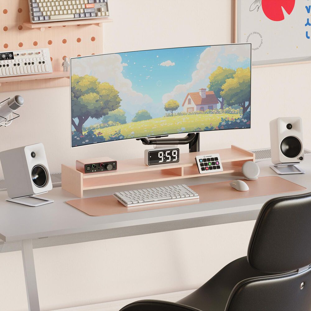 Kanto Angled Desktop Speaker Stand for Midsize Speakers in White (Set of 2), , large