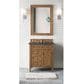 James Martin Vanities Brittany 30" Single Bathroom Vanity in Saddle Brown with 3 cm Charcoal Soapstone Quartz Top and Rectangular Sink, , large