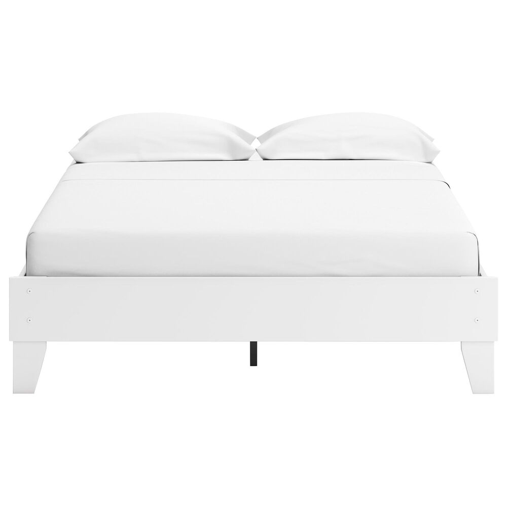 Ashley Socalle Queen Platform Bed in Matte White, , large