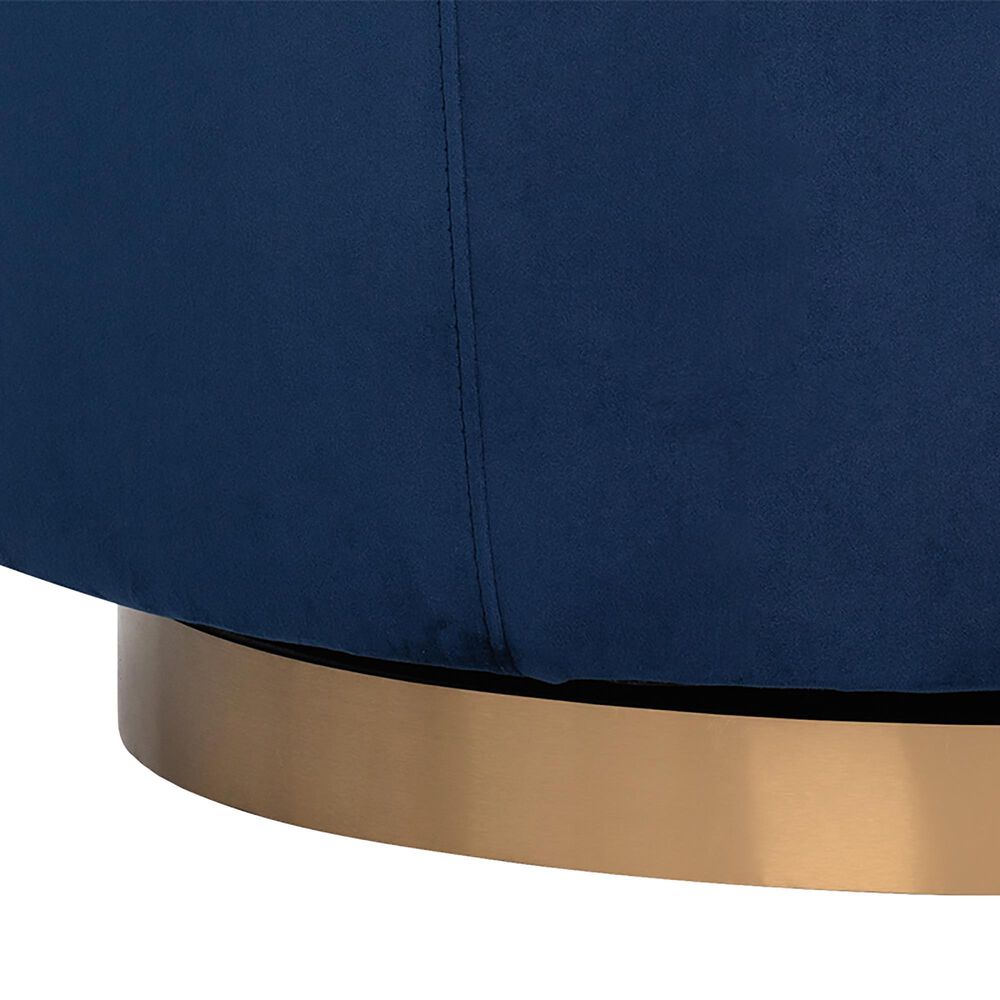 37B Hazel Swivel Lounge Chair in Navy Blue Sky Velvet, , large