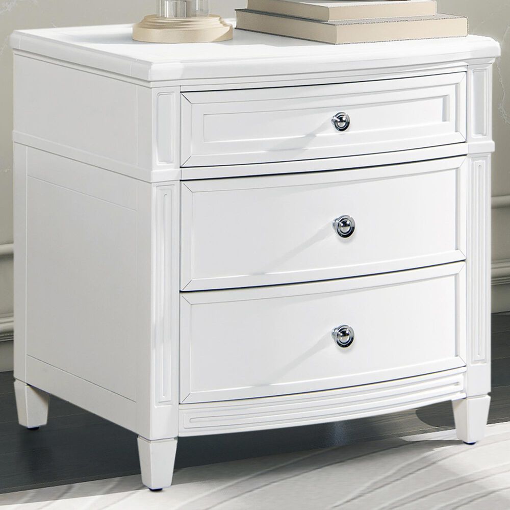 Jennifer Taylor Home Dauphin End Table in Merino White, , large