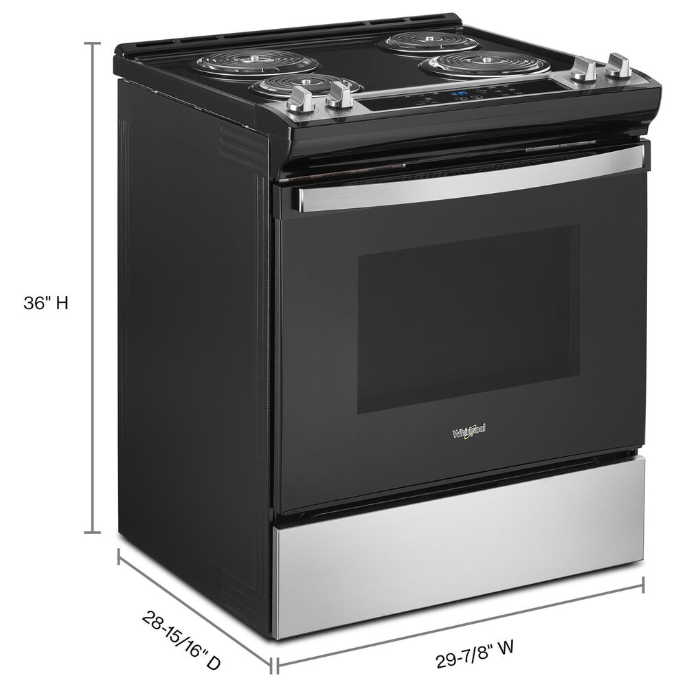 Whirlpool 4.8 Cu. Ft. Slide-in Electric Range in Stainless Steel, , large