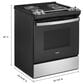Whirlpool 4.8 Cu. Ft. Slide-in Electric Range in Stainless Steel, , large