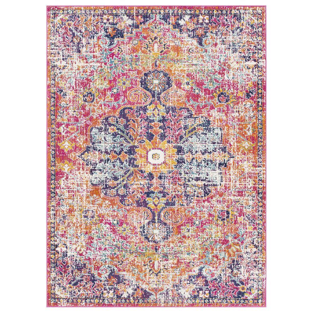 Surya Harput HAP-1062 2" x 3" White, Saffron and Teal Area Rug, , large