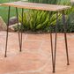 Hearth and Haven Denali Patio Bar Table in Brown and Black, , large