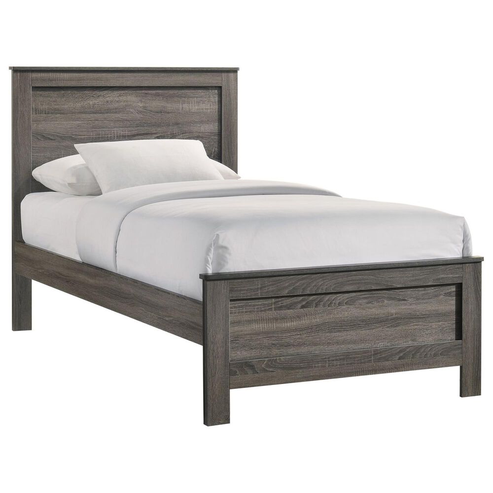 Mayberry Hill Sami Twin Panel Bed in Gray, , large