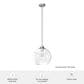 Hunter Xidane 1-Light Large Pendant in Brushed Nickel, , large