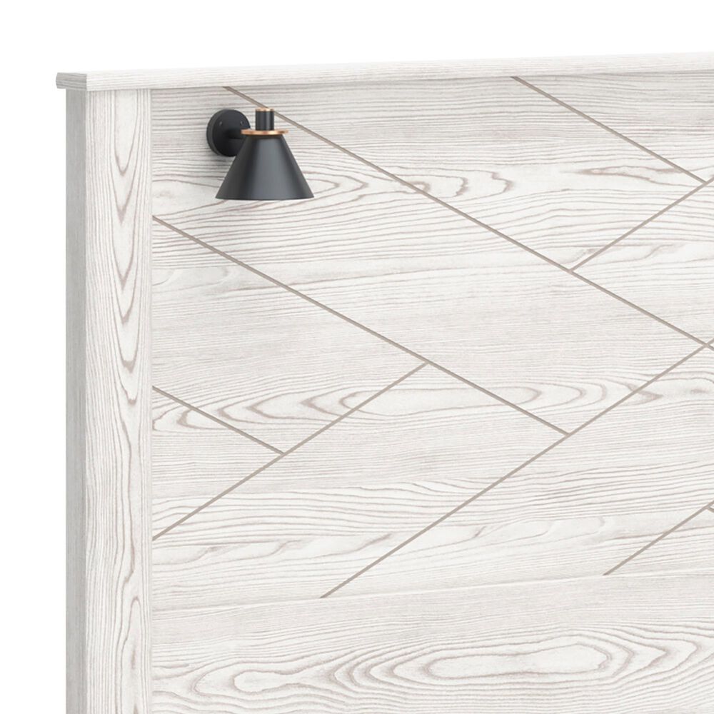 Ashley Gerridan King Panel Bed in White Gray, , large