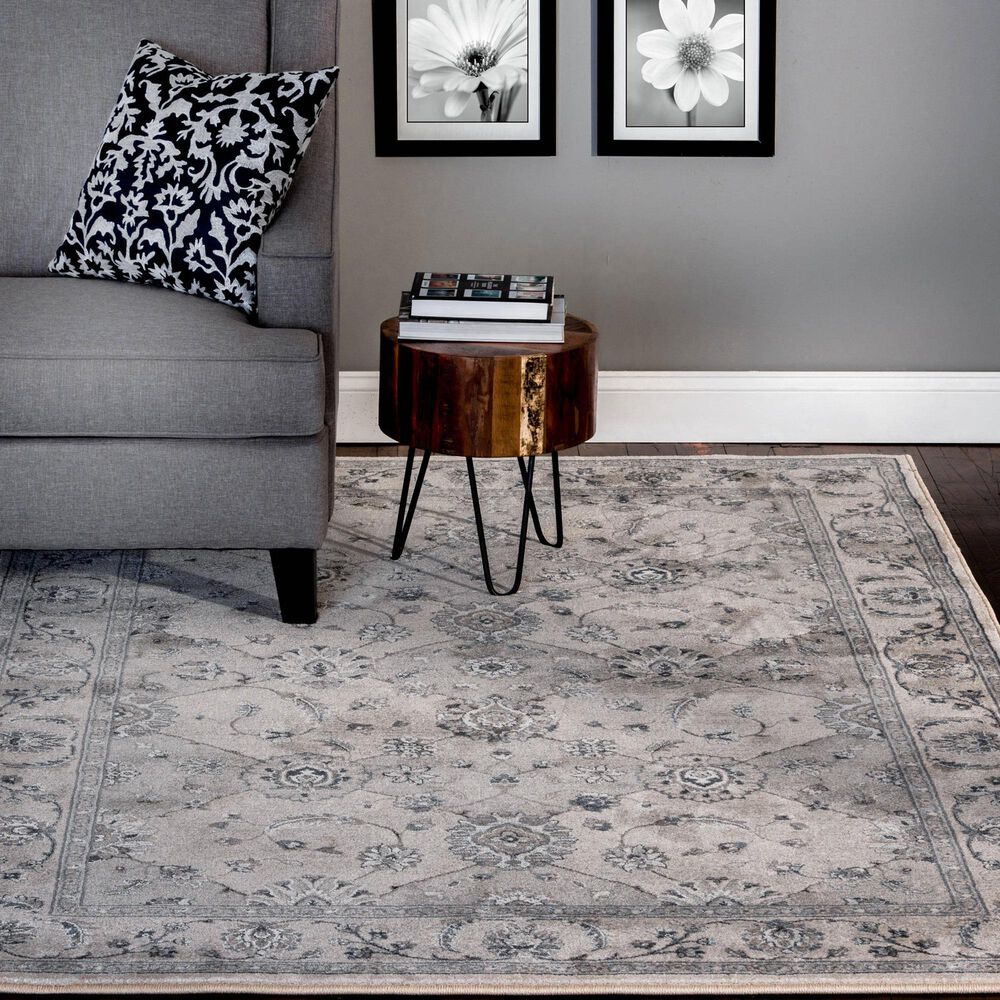 Central Oriental Clearwater Marcella 8&#39; x 10&#39; Grey and Blue Area Rug, , large