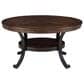 Linon Home Decor Franklin Cocktail Table in Umber Brown and Black, , large