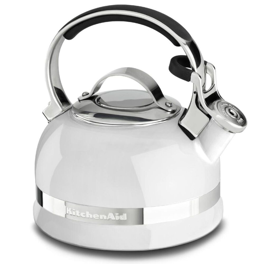 KitchenAid 1.9 L Kettle with C Handle and Trim Band in White Nebraska