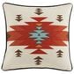 HiEnd Accents Del Sol 20" Square Indoor/Outdoor Throw Pillow in Red, Orange and Brown, , large