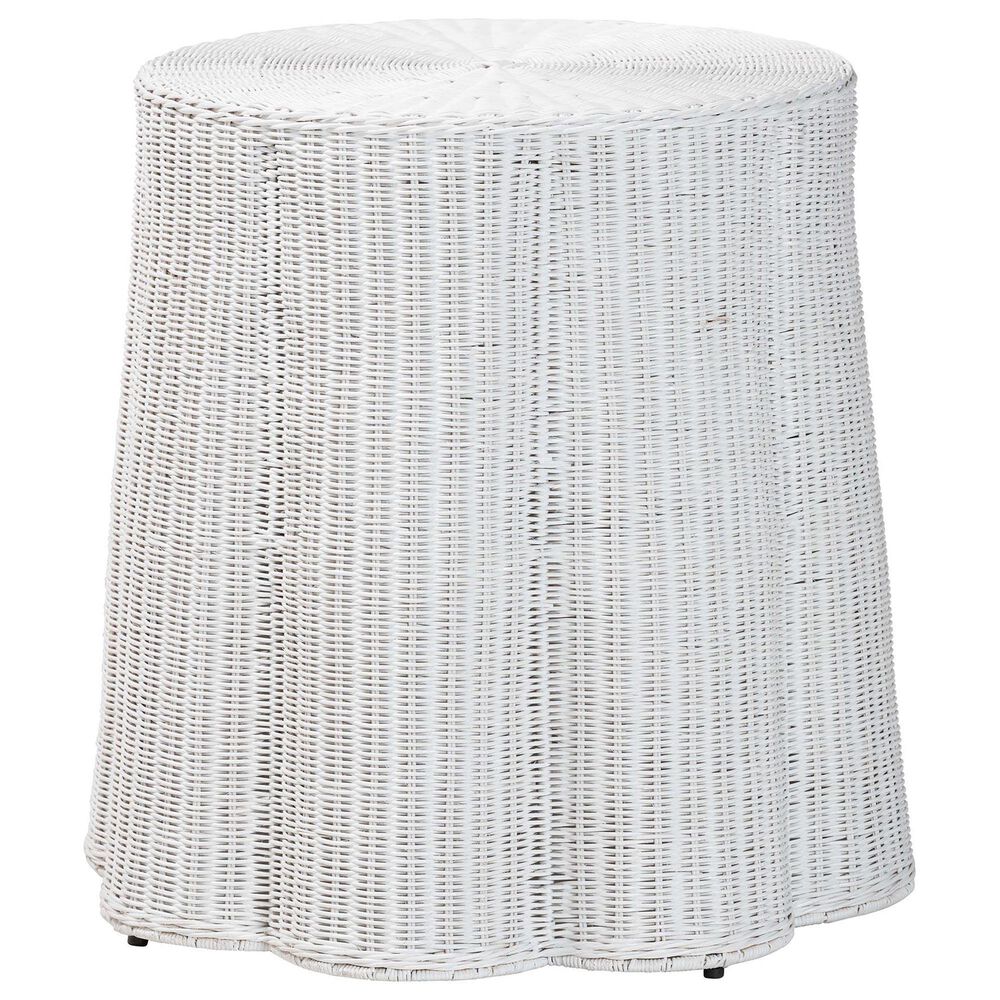 Baxton Studio Palm End Table in White, , large