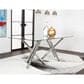 SUNSET Mantis and Murano/Mist 7-Piece Rectangular Dining Set in Clear and Chrome, , large