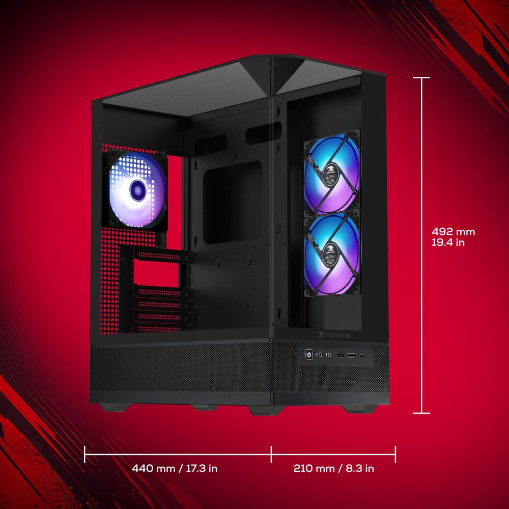 iBUYPOWER Element SE Gaming Desktop PC | Intel Core i5 14400F - 16GB RAM - NVIDIA GeForce RTX 5060 Graphic - 1TB SSD in Black, , large
