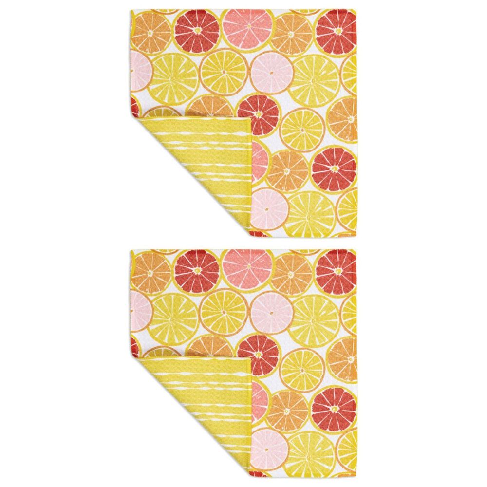 MuKitchen Vibe Dish Cloth in Citrus Splash and Multicolor (Set of 2), , large