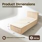 HOMLUX Plush Twin Mattress with Beige Headboard, , large