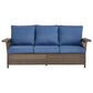 Sunwell Garden Patio Wicker Sofa in Navy, , large