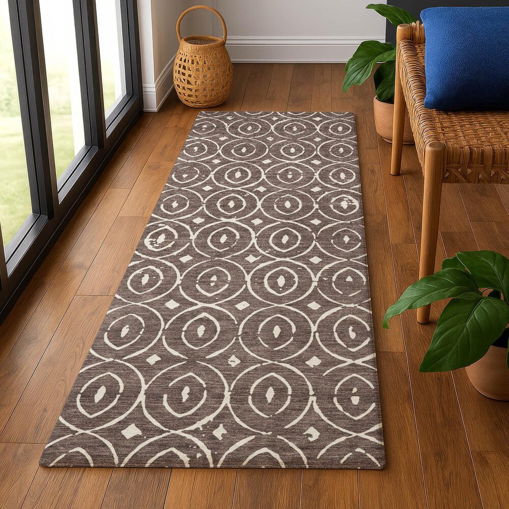 Dalyn Rug Company The Reserve TR12 Brown 2&#39;3&quot; x 7&#39;6&quot; Indoor/Outdoor Runner, , large