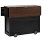 HOMLUX 54" Kitchen Island with Drop Leaf in Black, , large