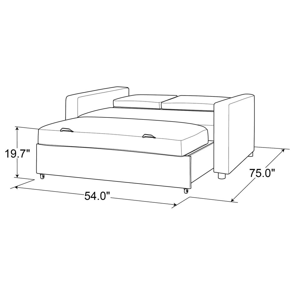 Lifestyle Solutions Tyler Convertible Sleeper Sofa in Rust, , large