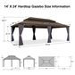HOMLUX 12" x 24" Hardtop gazebo with double roof in Bronze, , large