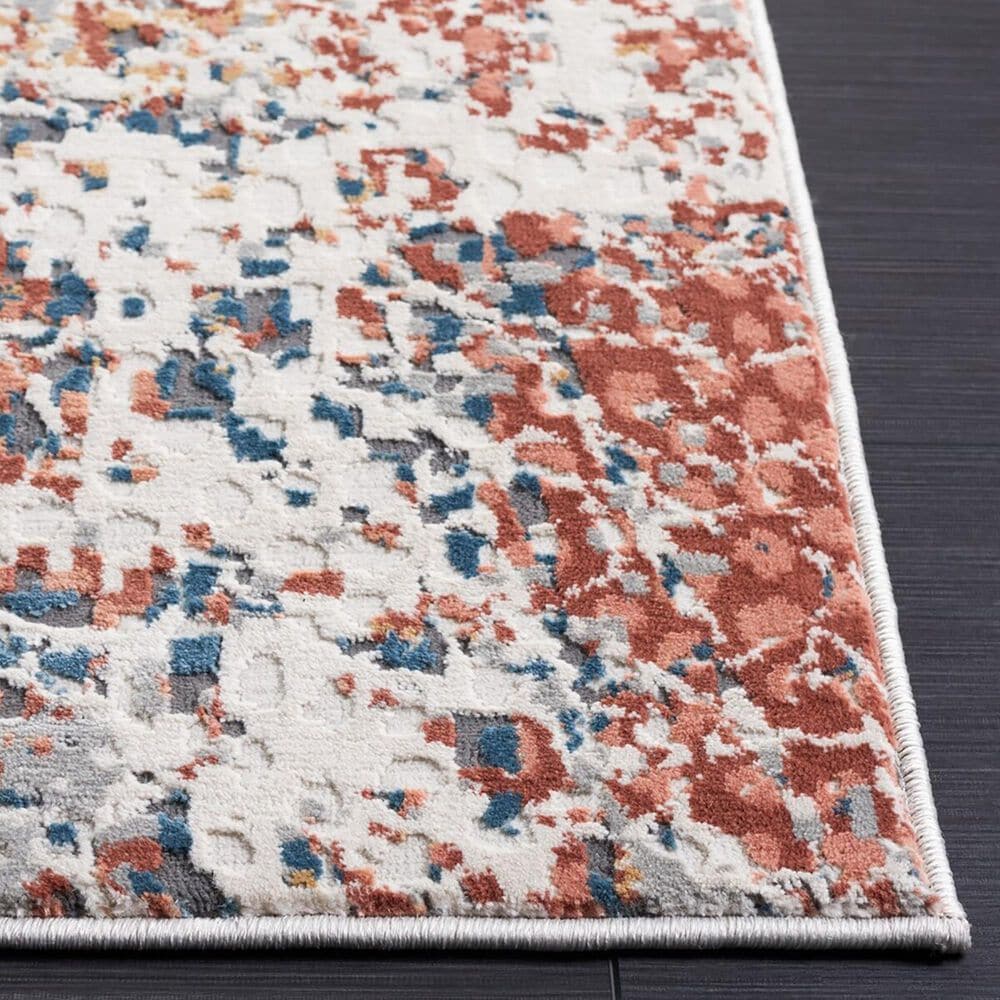 Safavieh Invista 8&#39; x 10&#39; Navy and Rust Area Rug, , large