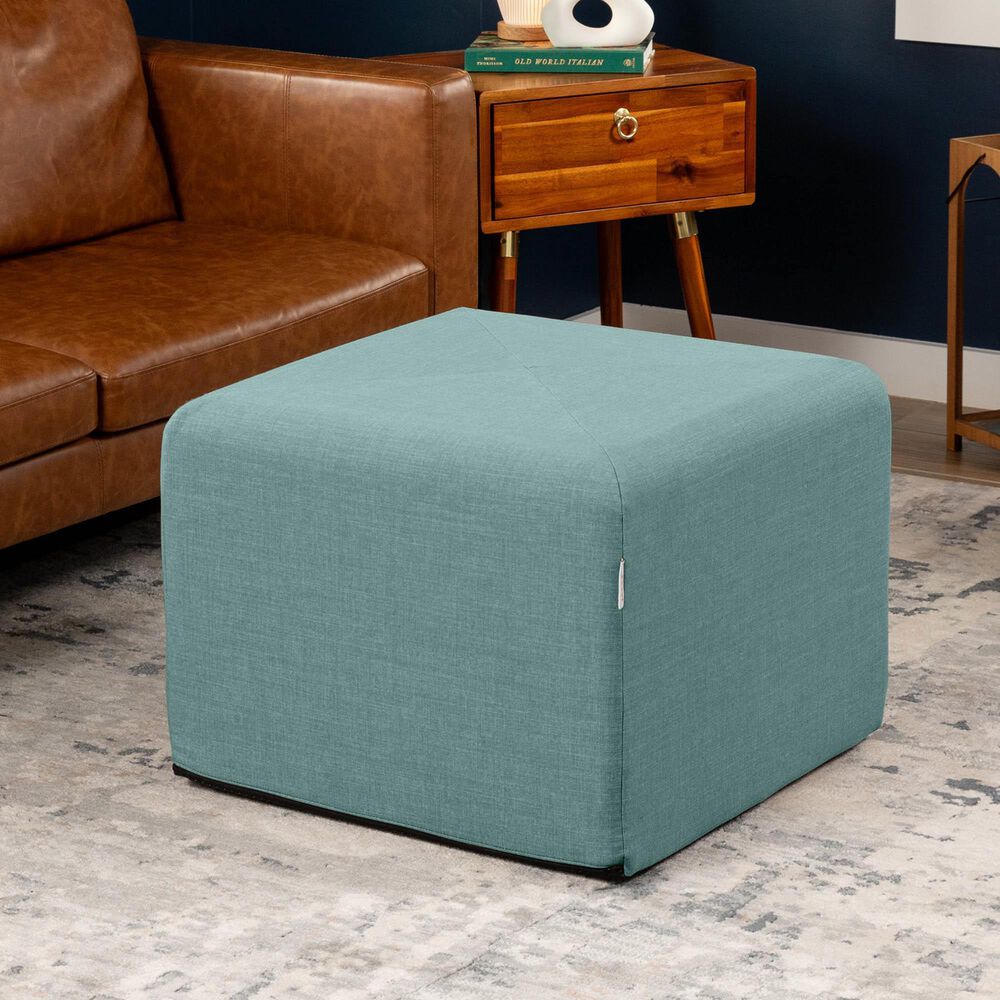 Jaxx Monroe Medium Ottoman in Lagoon, , large